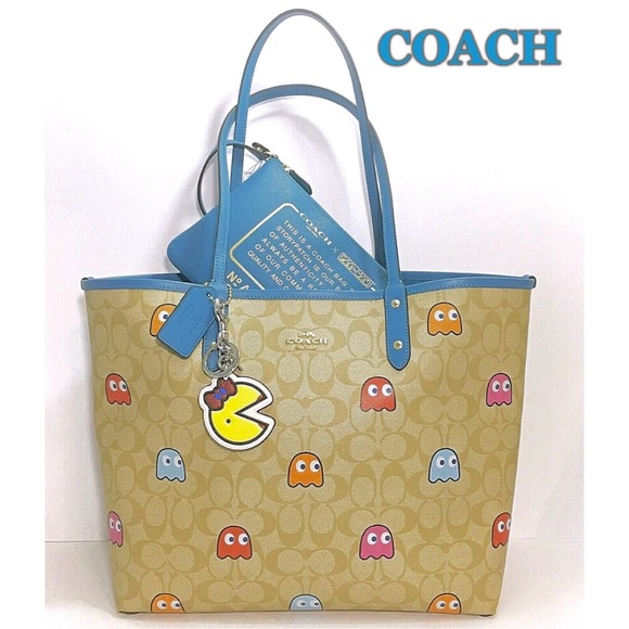 Coach Ms. Pac-Man Keychain Bag Charm New - Picture 5 of 5